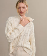 Cotton Cable Half Zip