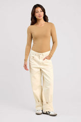 Long Sleeve Crewneck Bodysuit | Cinnamon