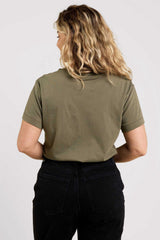 Soft Cotton Everyday T-Shirt Bodysuit | Olive
