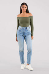 Off The Shoulder Bodysuit | Olive
