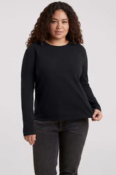 Vintage Cotton Long Sleeve Everyday T-Shirt | Black