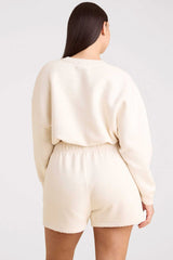 Vintage Fleece Cinch Waist Sweatshirt | Heather Bone