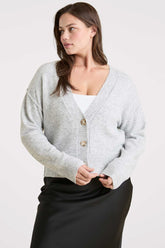 Cozy Knit Cardigan | Heather Grey