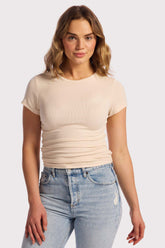 Slinky Rib Tee | Bone