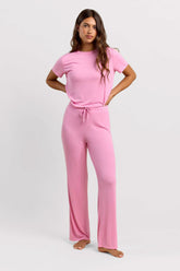 Ribbed Pajama Set | Bubblegum Pink