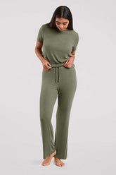 Ribbed Pajama Set | Olive
