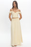 Windrose Stripe Smocked Maxi Skirt Butter