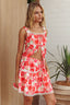 Always Together Button Bust Top Floral Pink