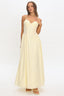 Honeymoon Avenue Twist Maxi Dress Butter Yellow