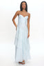 Tiered Tide Ruffle Maxi Dress Light Blue