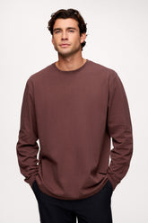 Vintage Cotton Men's Long Sleeve Everyday T-Shirt | Coffee