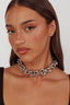 Kat Irregular Choker Necklace Dark Silver