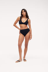 Plunge Bikini Top | Crispy Black