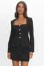 Fellie Button Front Top Black