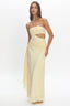 Indiyah Waist Sash Cut-Out Maxi Dress Butter