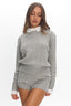 LIONESS Coastal Cable Knit Sweater Cloud