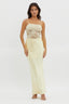 Moon Magic Floral Bodice Dress Lemon