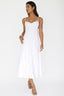 Vacay Pintuck Pleat Midi Dress White