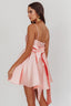 Athens Flared Bow Mini Dress Blush