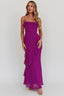 Actual Sunshine Ruffle Trim Maxi Dress Plum