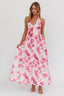 El Corazon Halterneck Dress Floral Pink