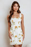 Walking On Sunshine Tied Back Mini Dress Sunflower