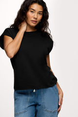 Soft Cotton Muscle Tee | Black
