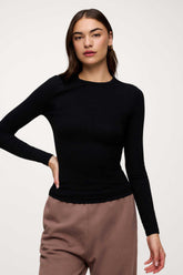 Slinky Rib Long Sleeve Shirt