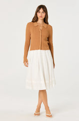 Inixyf Wrenlee Embroidered Midi Skirt