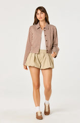 Inixyf Jesse Plaid Cropped Jacket