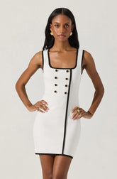 Lbruh Contrast Trim Knit Mini Dress