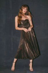 Lbruh Ascella Pleated Midi Dress