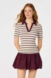 Inixyf Emmalee Mixed Media Polo Dress