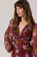 Lbruh Calantha V-Neck Floral Maxi Dress