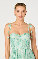 Inixyf Halcyon Floral 3D Flower Appliqué Midi Dress