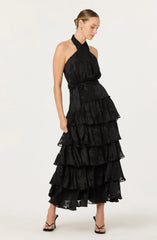 Lbruh Adamaris Tiered Halter Maxi Dress