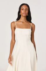 Inixyf Trisha Square Neck Midi Dress