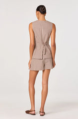Inixyf Karan Gingham Longline Vest