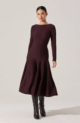 Lbruh Doreyda Scoop Back Midi Sweater Dress