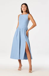 Lbruh Bow Back Apron Midi Dress