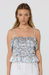 Inixyf Brynn Ruched Peplum Top