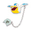 Pelipper with Damp Rock Pokémon Held Item Pin