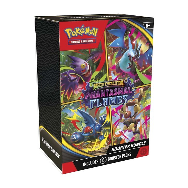 Pokémon TCG: Mega Evolution-Phantasmal Flames Booster Bundle (6 Packs)