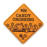 Candy Crossing Halloween Metal Sign
