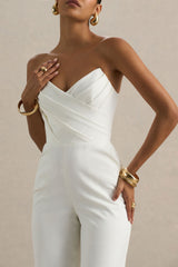 Dainty | White Sweetheart Jumpsuit