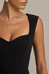 Everlee | Black Sweetheart-Neck Jumpsuit