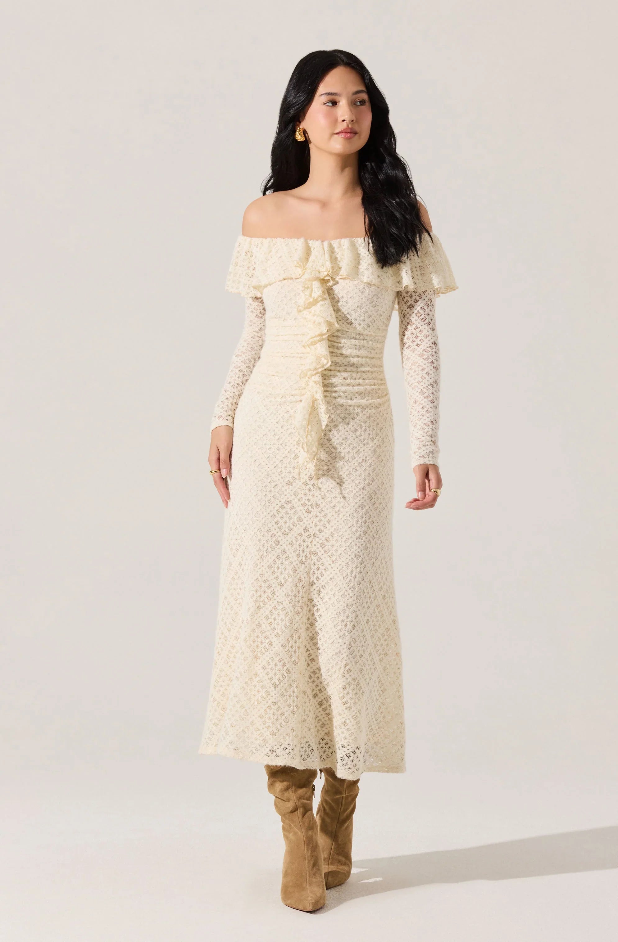 Lbruh Dorian Ruffle Off Shoulder Dress