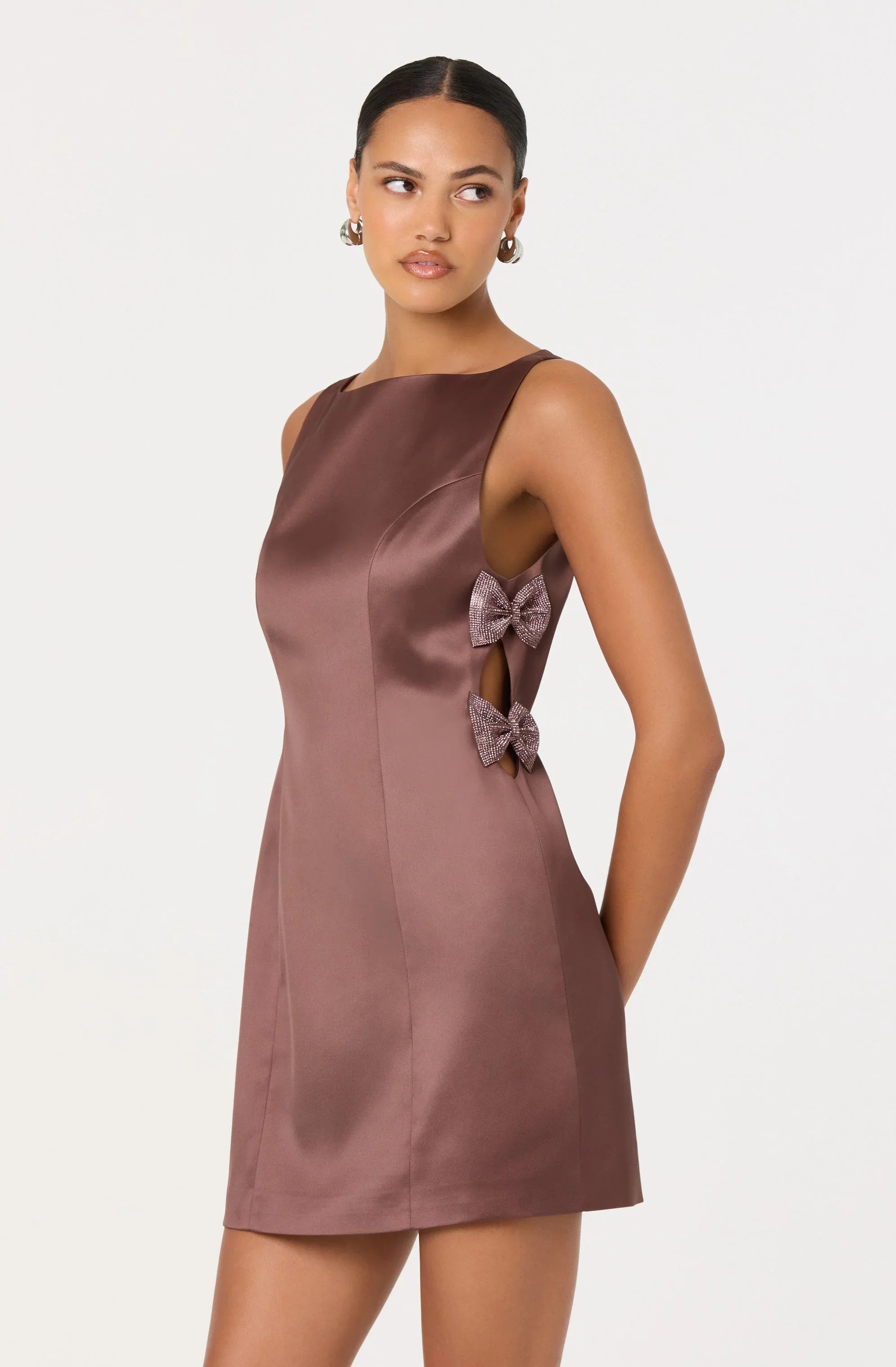 Lbruh Kinsey Satin Bow Mini Dress