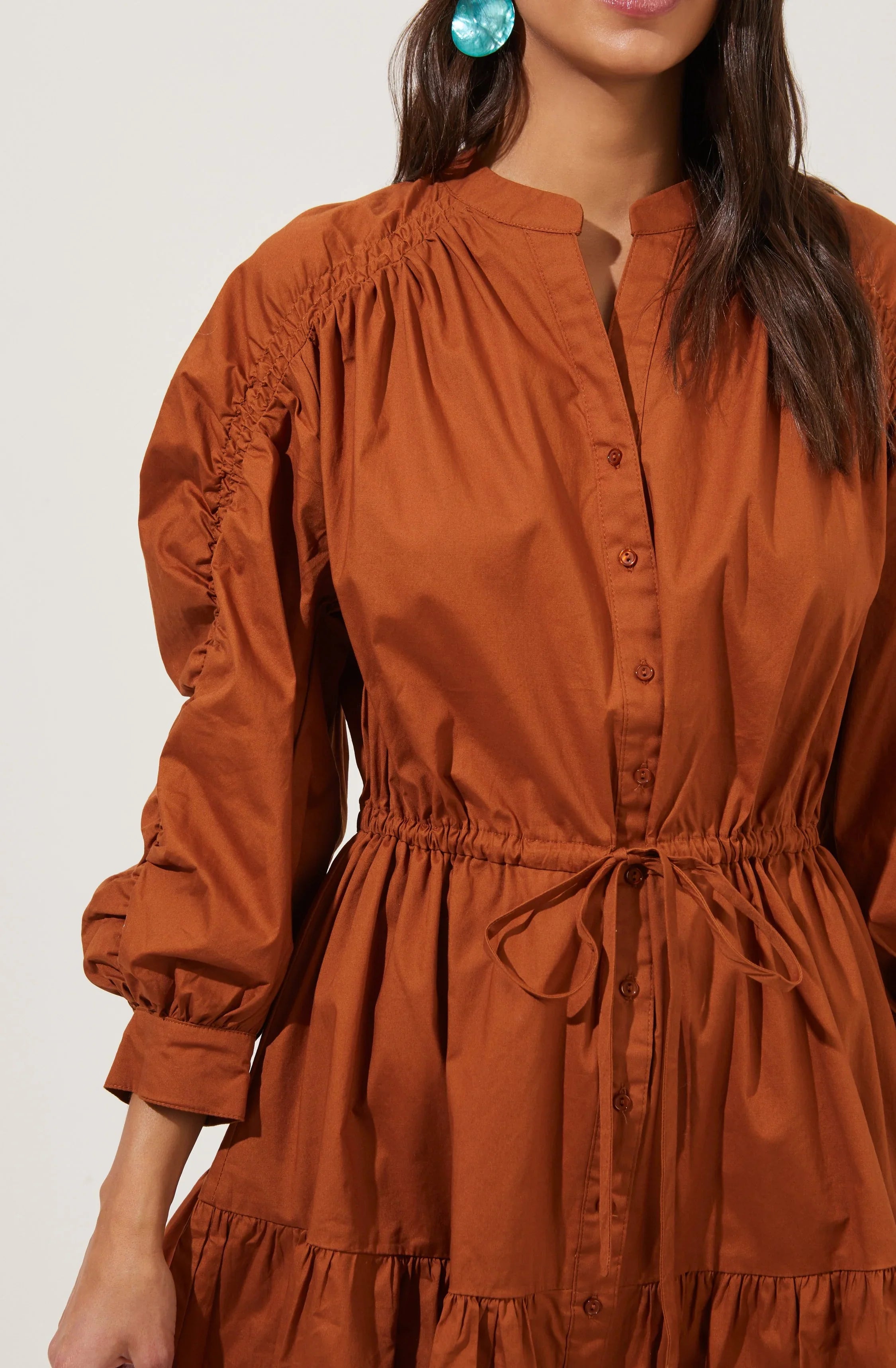 Lbruh Ruched Long Sleeve Dress