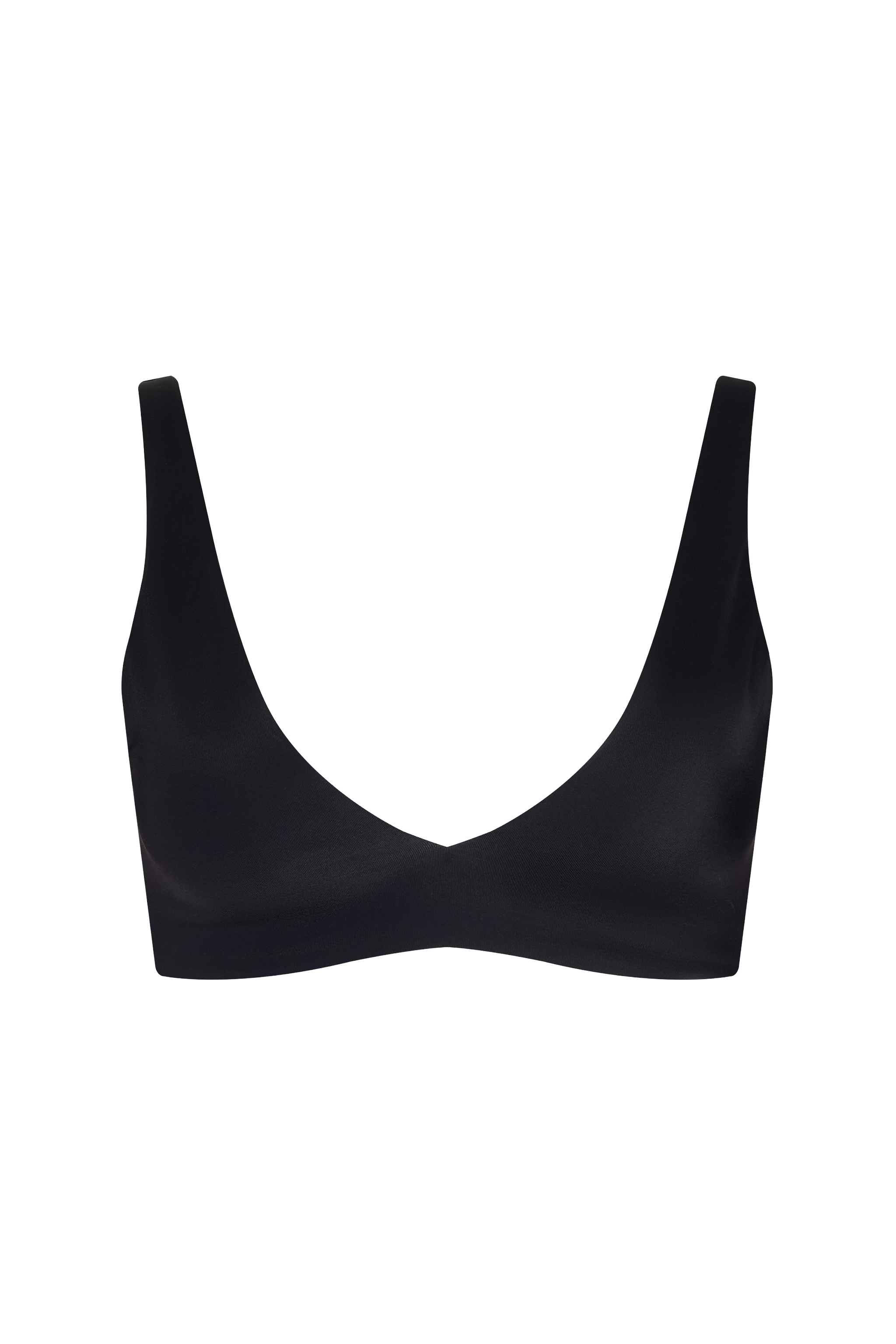 Plunge Bikini Top | Smooth Black